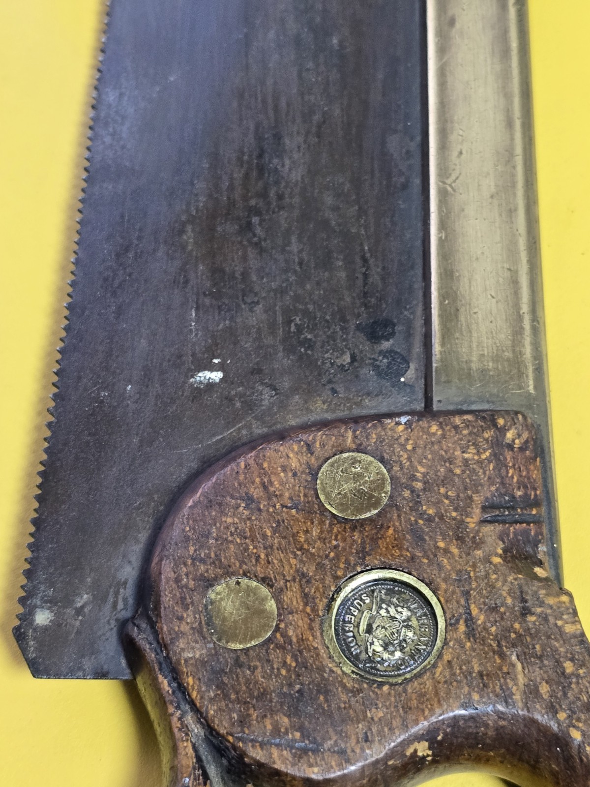 Rare Constantine Bros 14" Brass Back Saw Made In Sheffield