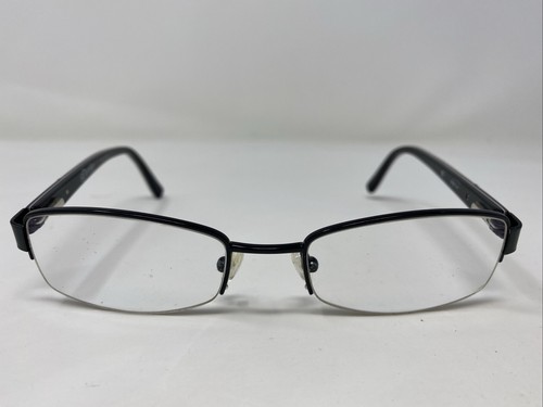 DERÉON DOC321 001 53-20-135 Black Metal Half Rim Eyeglasses Frame NR62