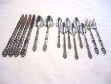 COMMUNITY ONEIDA CORONATION STAINLESS FLATWARE 14-PIECES