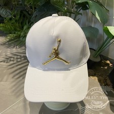 Jordan Jump Para hombres Adultos Informal Deportes Ajustable Gorra de Béisbol Sombrero Blanco Nuevo