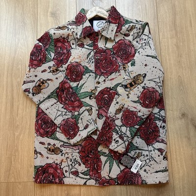 Love On Haight Aaron Brooks Roses Long Sleeve Jacket Large