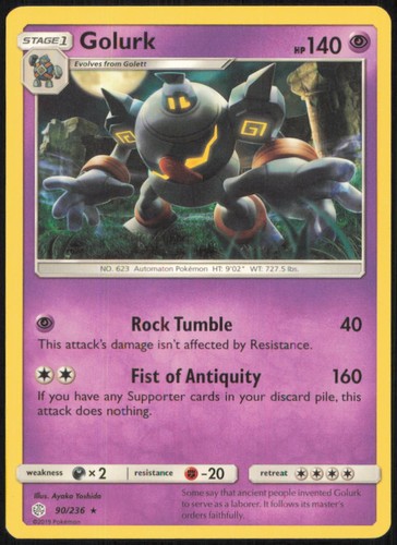 GOLURK 90/236 RARE COSMIC ECLIPSE POKEMON NEAR MINT