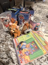 Vintage 1988 McDonald's Disney Oliver Company Dodger Oliver Plush Ornaments