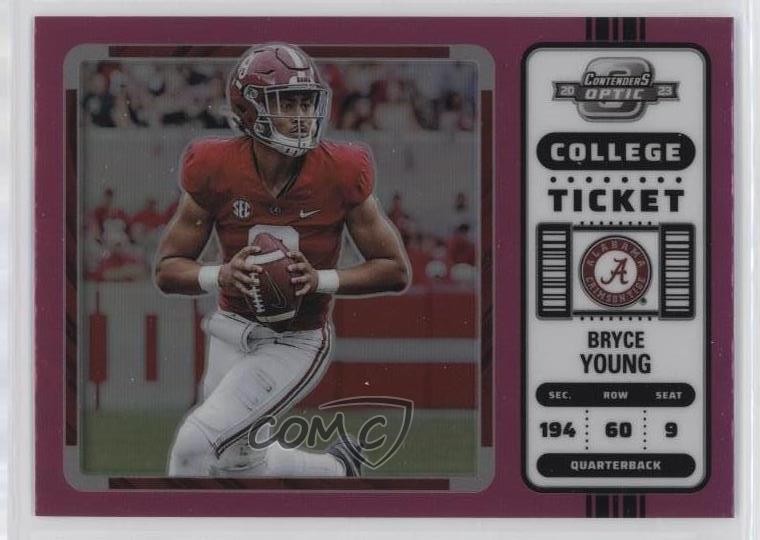 2023 Panini Chronicles Draft Picks Contenders Optic Pink Prizm Bryce Young 11h3