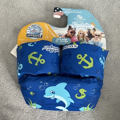 Stearns Puddle Jumper Life Jacket Dolphin Learn To Swim Fit Kids 30-50lbs New