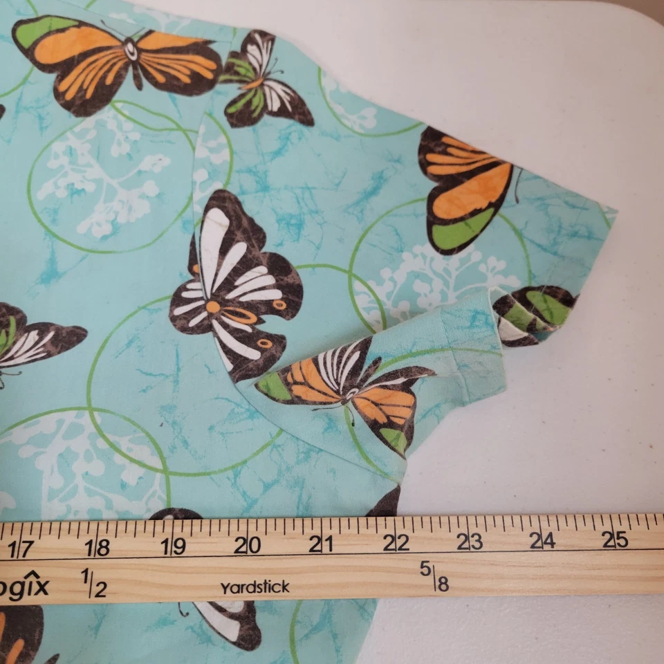 Scrub Top Lot of 3 Size Medium Womens S. C. R. U. B. S. Floral Tops Uniform 0376 - Image 3 of 4