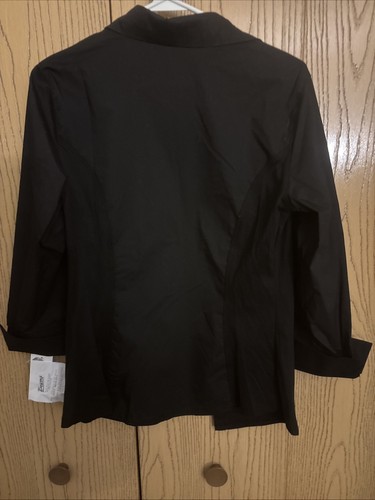 Zac and Rachel women’s Black Fitted Blouse Size medium - Picture 4 of 5