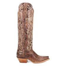 Dan Post Boots Rustic Ridge Embroidered Bison Snip Toe Pull On Cowboy  Womens Si