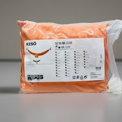 RARE DISCONTINUED IKEA RISO 19546 Hammock Orange 103.895.52 NEW Sealed W/pouch