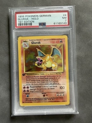 Wizards of the Coast Pokémon Glurak 1st Edition Holo Deutsch PSA 7 1999