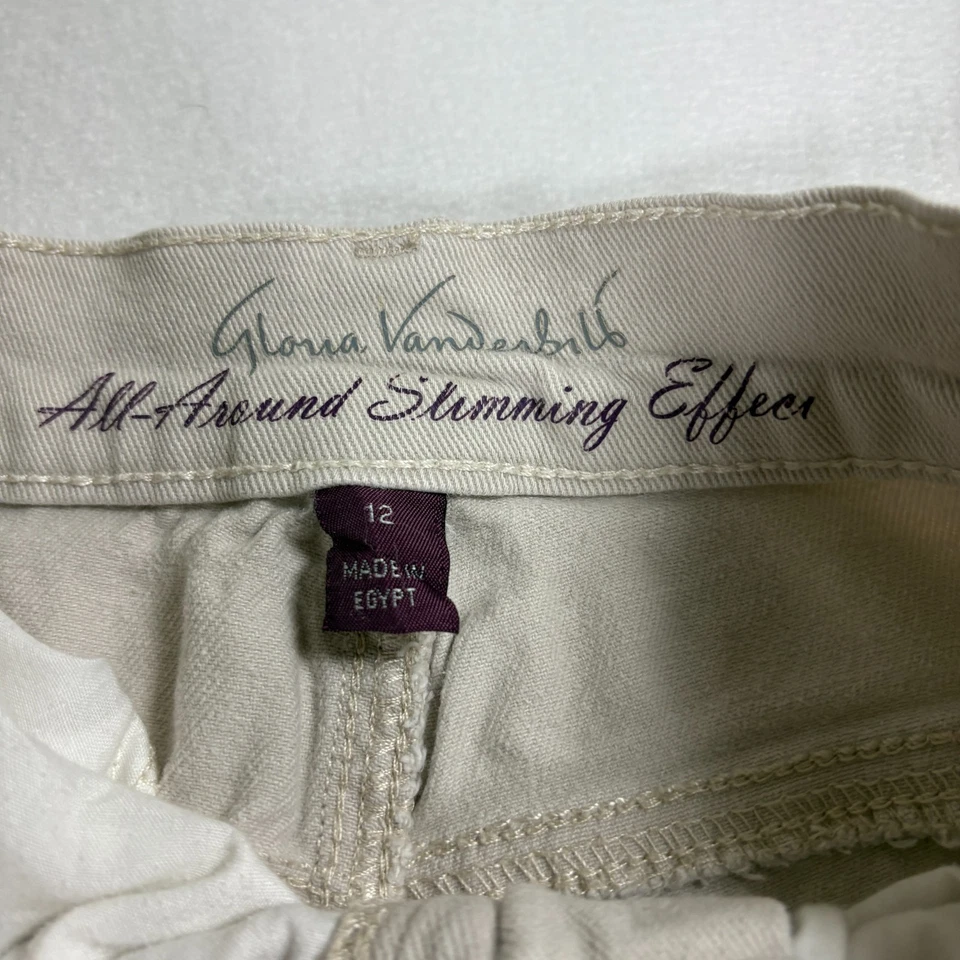 Pantalones Mujer Talla 12 Beige Amanda Todo Alrededor Adelgazantes Pierna Recta Elastizados ¡Chic! Foto 3 de 4