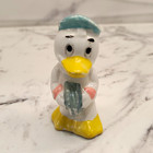 Vtg Ceramic Donald Duck Figurine with Blue Hat, White Yellow Blue, Made in China — photo 1