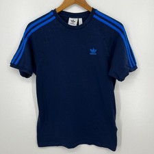 Adidas T-Shirt Men's Size S Blue Short Sleeve Crew Neck Logo