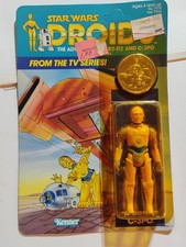 1985 Kenner Star Wars DROIDS C-3PO w  Gold Coin Sealed on Card