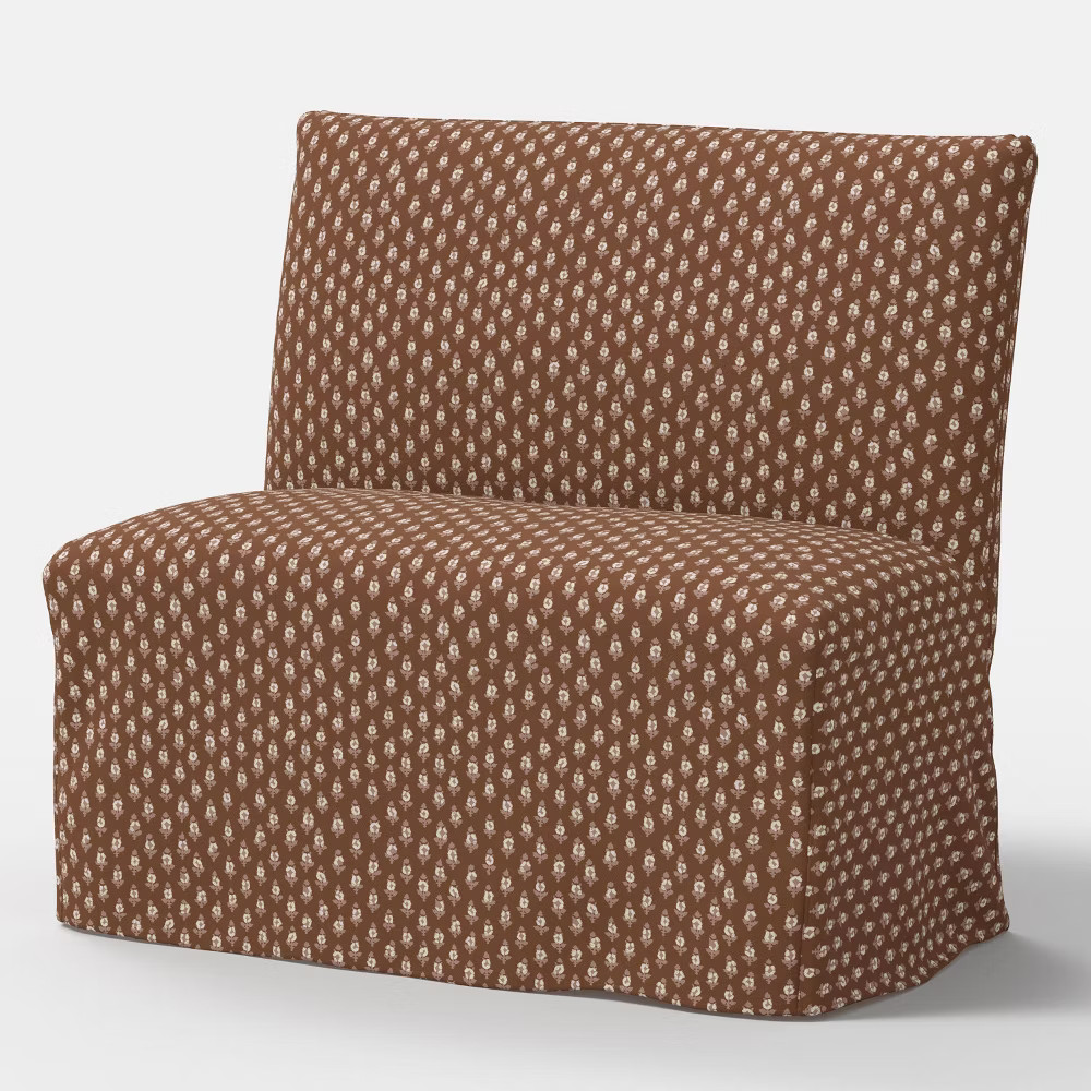 Replacement Slipcover Only for 38 Jean Dining Banquette Bagru Block Brown - 14590₽