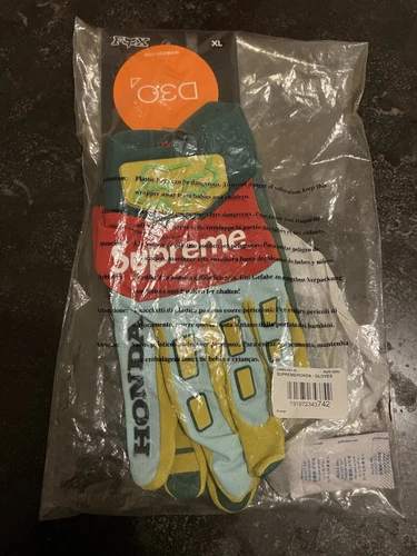 Gants de course Supreme Honda Fox (Moss XLarge) AUTHENTIQUE