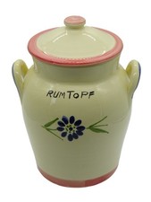 Rumtopf Topf mit Deckel Keramik Steingut floral Landhaus handbemalt - 935231