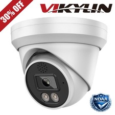 Vikylin 6MP IR Light CCTV Security IP Camera POE 2 Way Audio Outdoor Wired ONVIF
