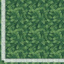 Christmas Fabric  Rustic Holiday Packed Pine Branch  Timeless Treasures YARD