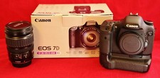 CANON 7D WITH 28-135 MACRO ZOOM LENS, BG-E7 BATTERY GRIP