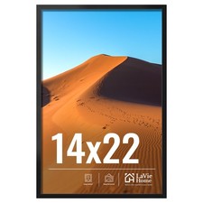 LaVie Home 14x22 Black Picture Frame for Wall Display Photo Poster Art