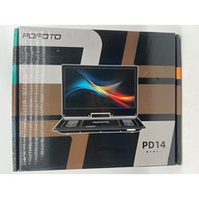POFOTO 15.7" Portable DVD Player 14.1" HD Swivel Screen Black