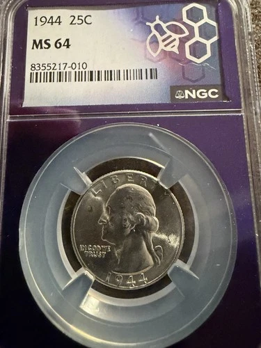 1944 Washington Silver Quarter NGC MS-64