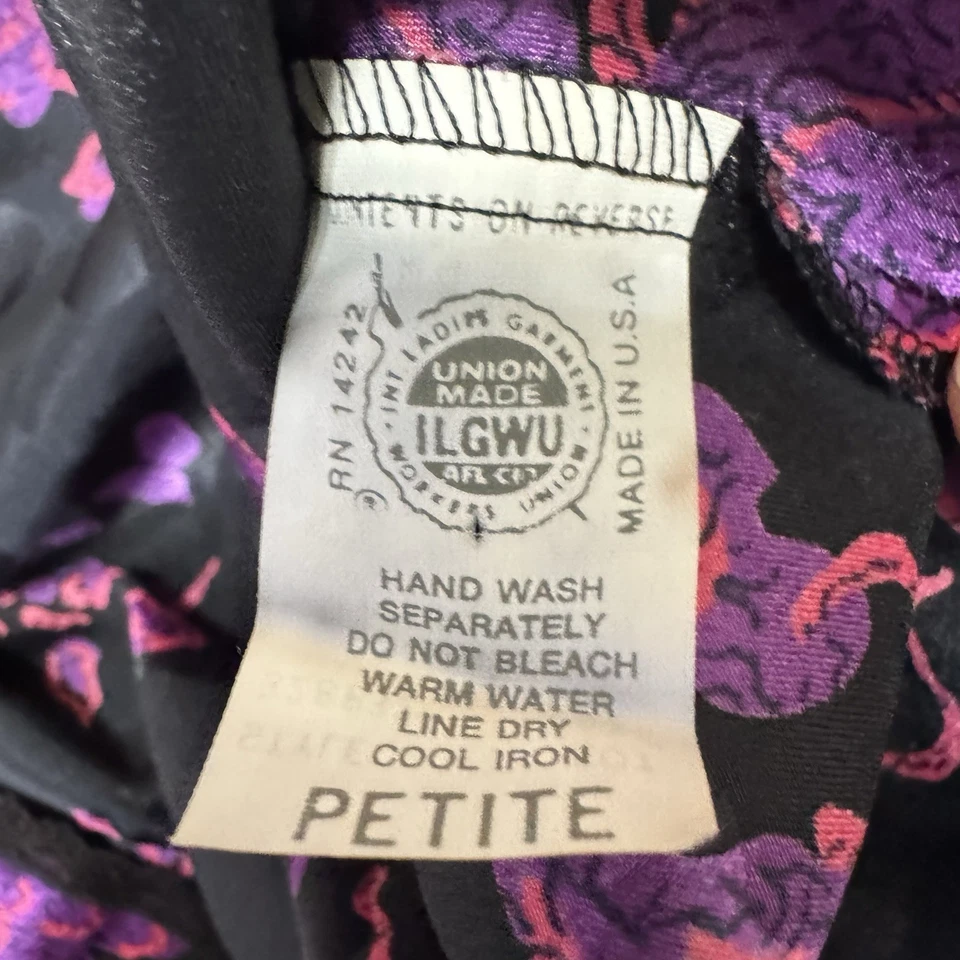 Camiseta camisola Christian Dior azul marino vintage adornada con encaje pequeña hecha en EE. UU. Foto 3 de 4