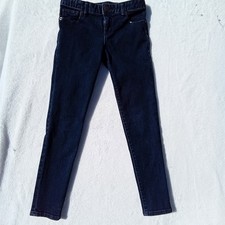 Gap Jeans Kids Unisex Sz 8 Regular Super Skinny Denim Jeans Dark Wash Adj Waist