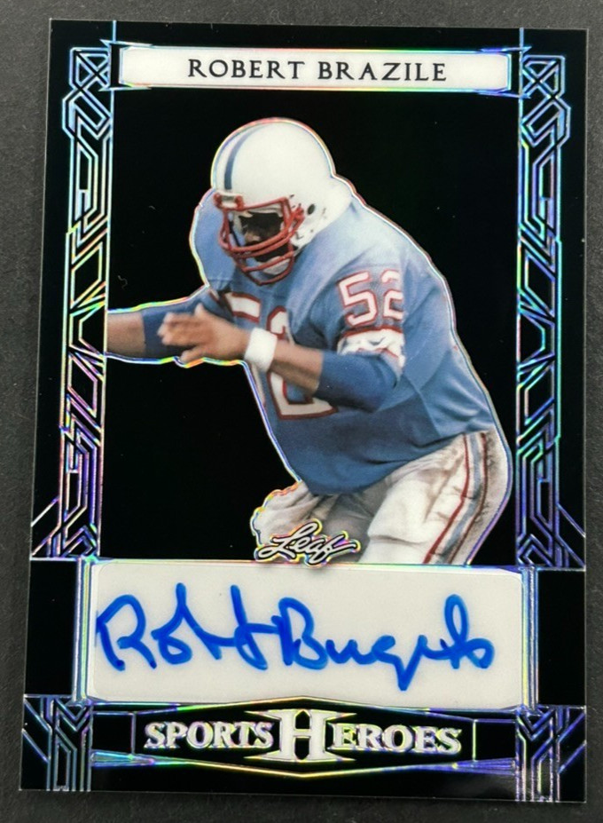 2024 Leaf Metal Sports Heroes - Robert Brazile #BA-RB1 Houston Oilers - AUTO /49