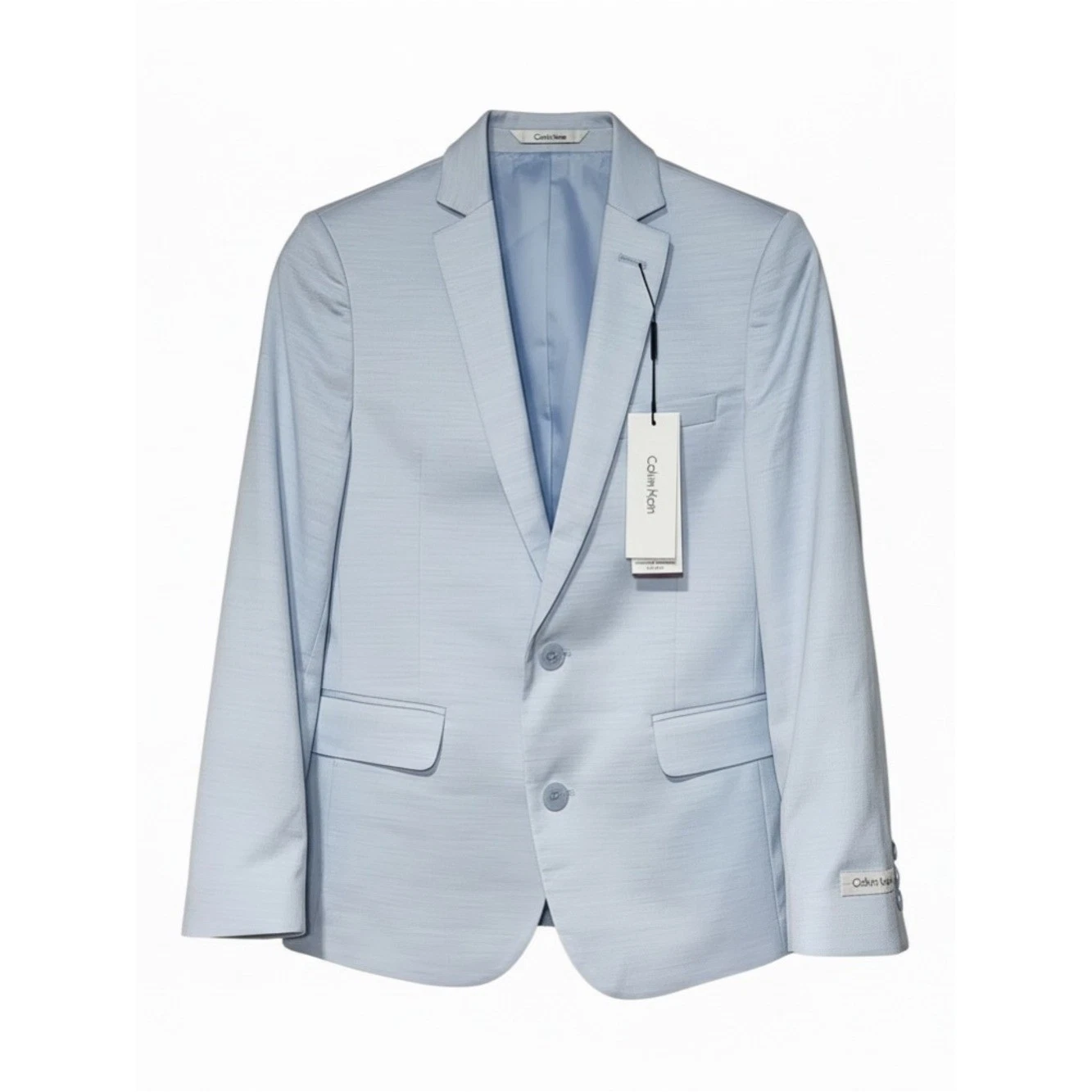 NWT Calvin Klein Boys Light Blue Suit Jacket Blazer Wedding Formal Spring Summer