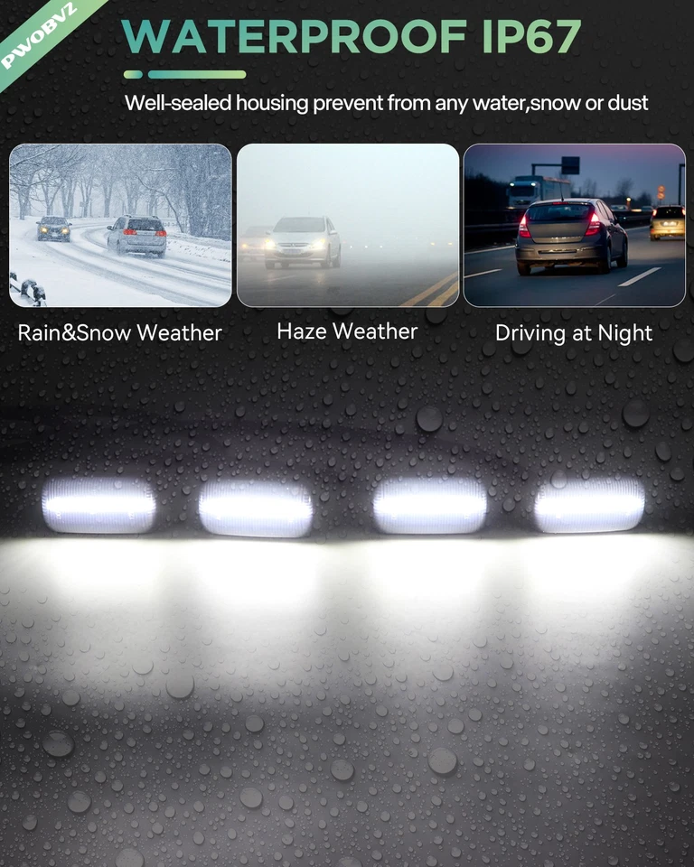 4PCS LED Side Marker Lights For 15-23 Chevy Silverado 2500HD 3500HD Dually Bed Foto 4 de 4