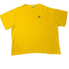 Nike Mens XXL Yellow Waffle Graphic T-Shirt Made in USA Short Sleeve Tee 90’s
