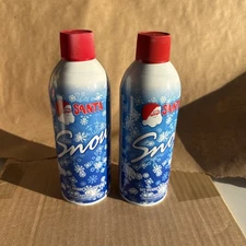 2 PK - Santa Snow Christmas Flocking Spray 9oz Cans for Windows Trees New!