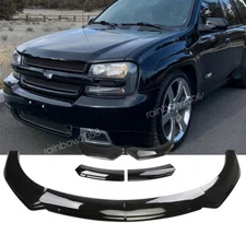 For Chevy Trailblazer SS GLOSSY BLACK Front Bumper Lip Splitter Protector Body