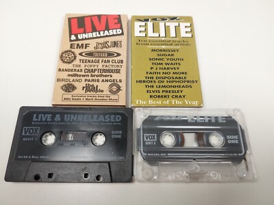 VOX: Live & Unreleased '91+ ELITE'93 Cassettes PJ Harvey, Teenage Fanclub, EMF