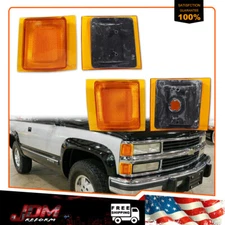 4CPS Amber Front Side Marker Signal Lights For 94-00 Chevy&GMC C/K Pickup Trucks