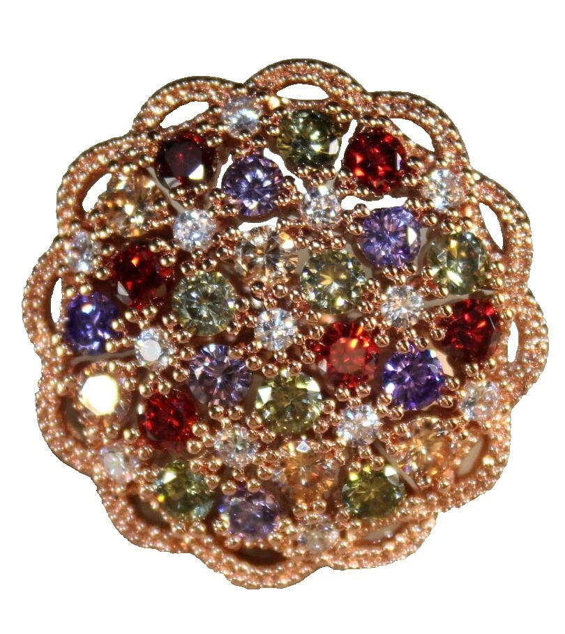 Amatista Anillos de Moda enchapado en oro rosa