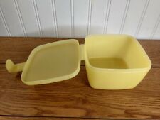Tupperware Forget Me Not Fridge Hanging Cheese Keeper Container Yellow  5338A Vtg