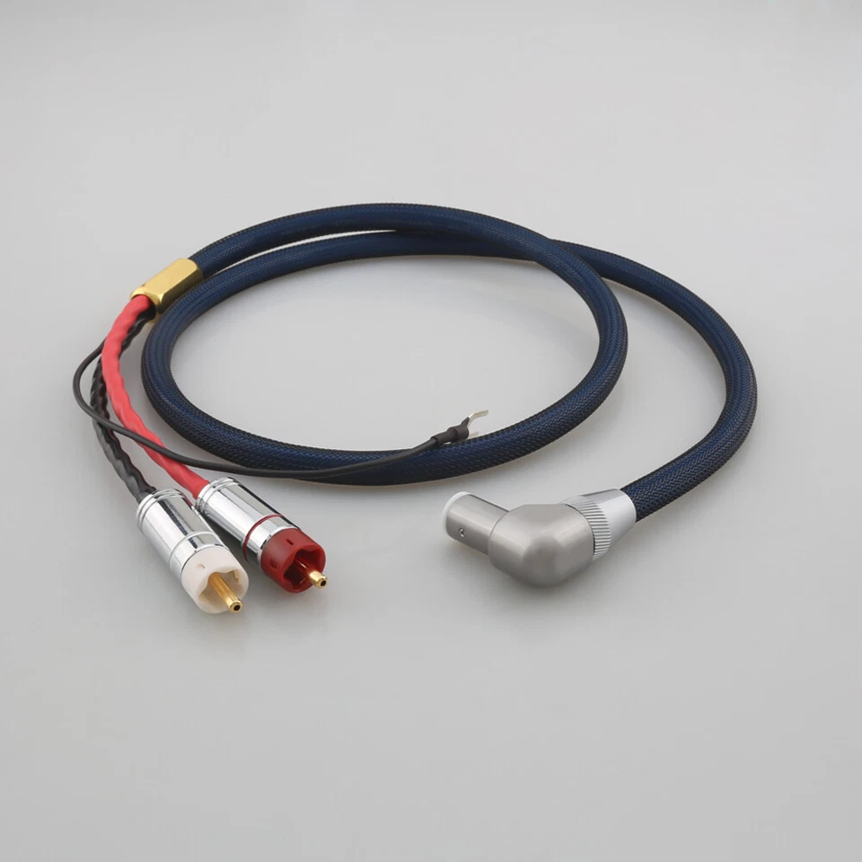 OFC Silver Plated RCA to 5-Pin DIN Audio Phono Tonearm Cable Ground Wire Shield - Image 2 of 4