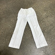 Vintage 70  s High Waist Straight Leg White Women  s Pants Size 12 Made In USA