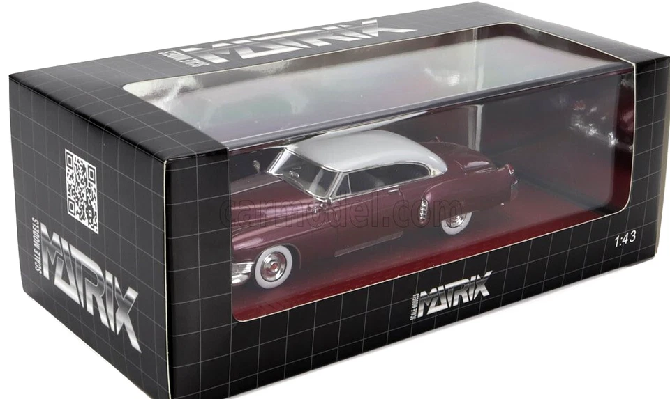 wonderful modelcar CADILLAC COUPE DEVILLE 1949 - darkred / white - 1/43 - Image 3 of 3