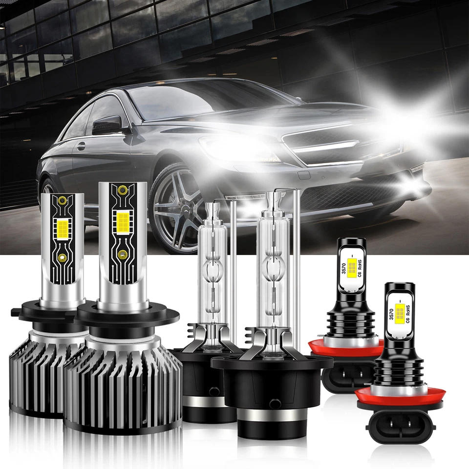 Para Mercedes-Benz CL63 AMG 2008 6x Bombilla LED Faro Antiniebla Luz Alta/Baja Foto 2 de 4