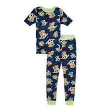 NWT Sz 6 Star Wars Baby Yoda Kids Pajama Set Short Sleeve Top Pants Boys Girls