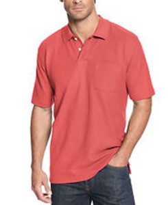 John Ashford Shirt Pocket Pique Polo Shirt Pale Mulberry Mens Medium | eBay