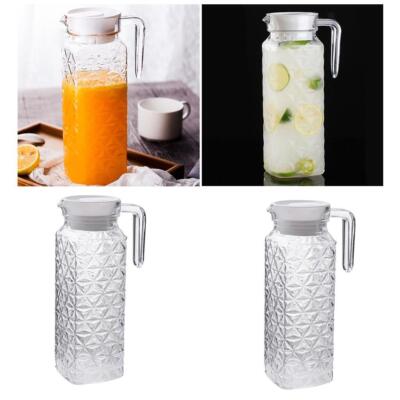 2 Stück Acryl Klar Wasserkrug 1,1 Liter Eistee Servierglas für Bar Cafe