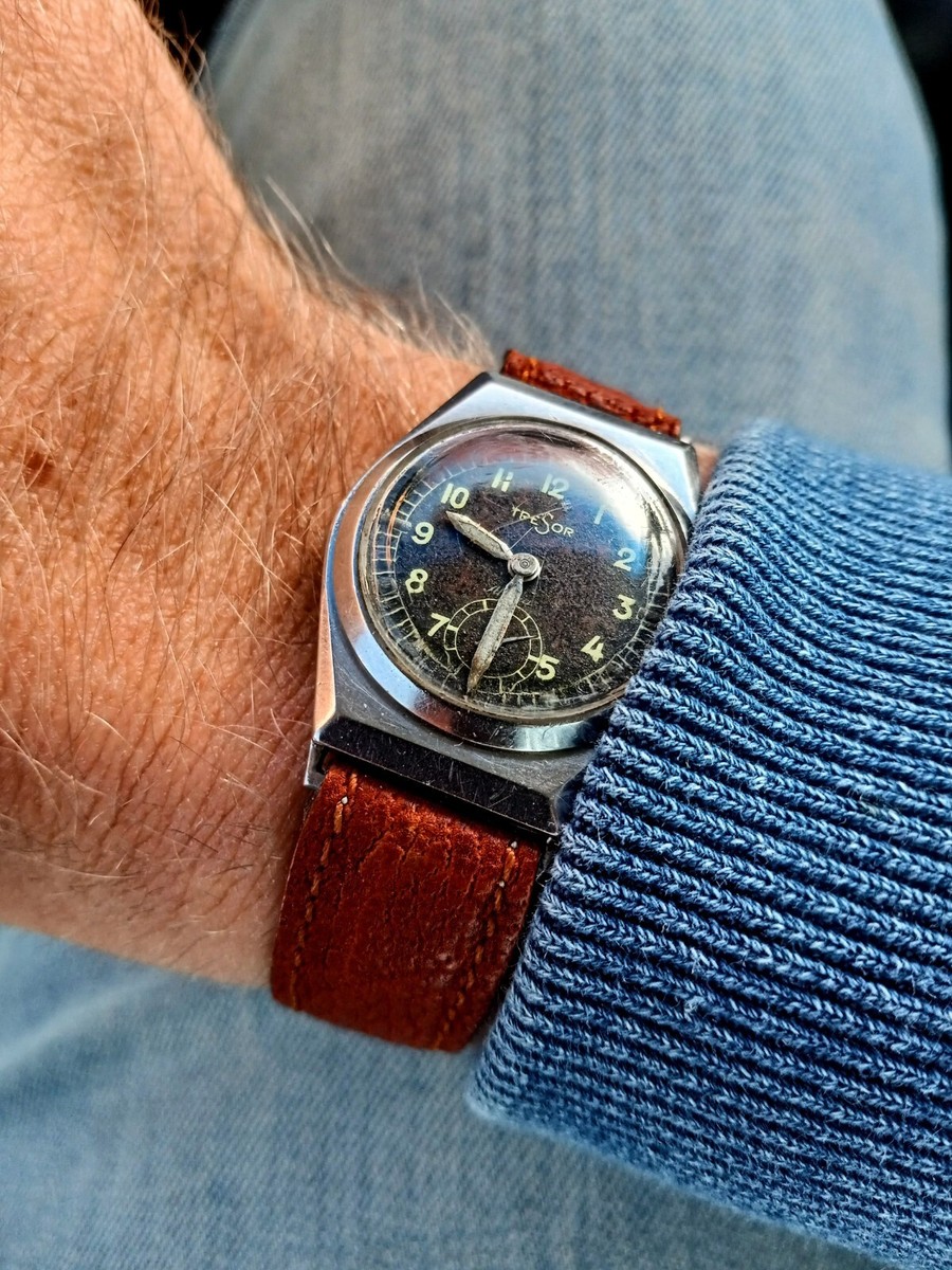 TreSor Alpina Cal 580 Vintage mechanical watch All Steel Military