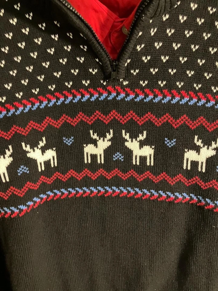 Suéter de Navidad IZOD para niños con cremallera de cuarto nuevo con etiquetas talla S/P 6-7 suéter navideño Foto 4 de 4