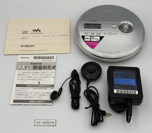 SONY WALKMAN D-NE241 Silver Portable CD Player from Japan - Unused