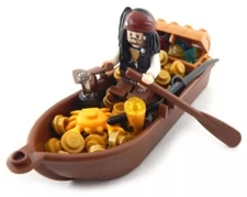 NEW LEGO CAPTAIN JACK SPARROW with Boat & Treasure minifig potc pirate lot set
